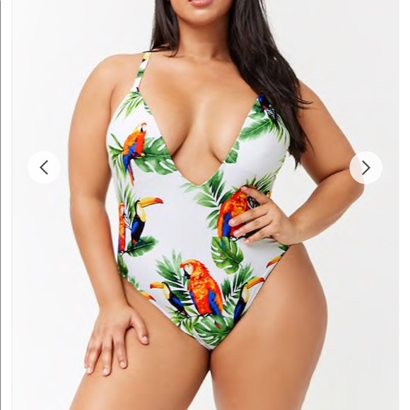 Forever 21 Other - NWoT forever21 3X bathing suit 👙 with bird/leaf